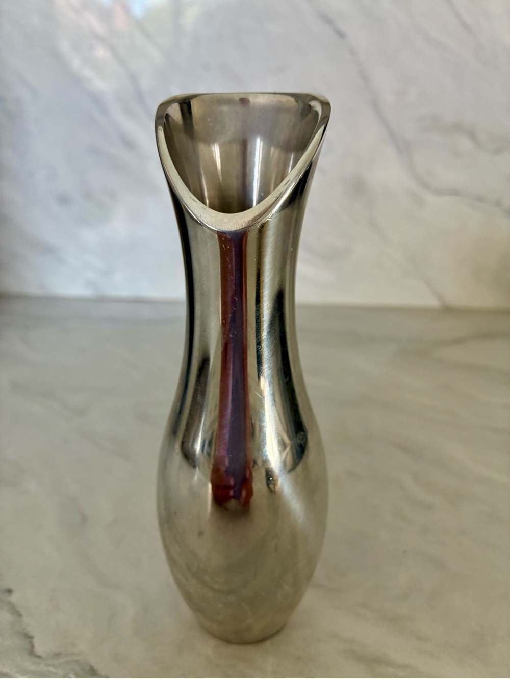 Nambe Vests Silver Curved Single Vase
